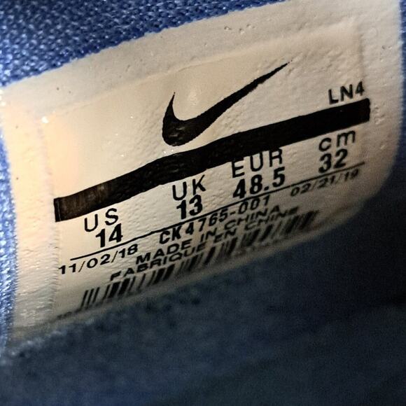 Nike LeBron XVI 16 "MLPS Minneapolis Lakers" Men's 14 Grey Blue White - Picture 8 of 12